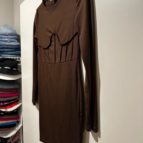 Brown Mini Dress - Picture 2 of 3